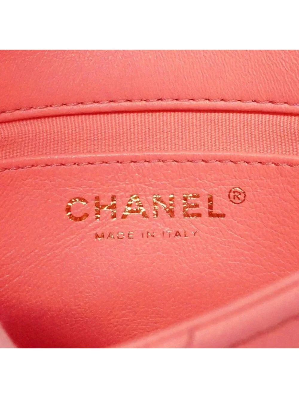 Chanel Shoulder Bag Quilted Lambskin Pink Gold